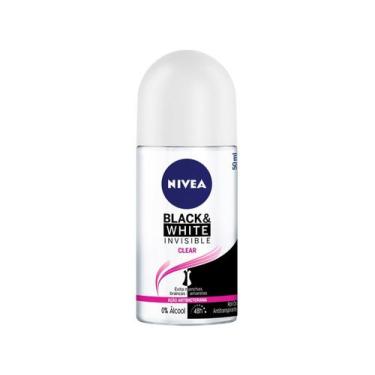 Imagem de Desodorante Antitranspirante Nivea Roll On Invisible Black & White Cle