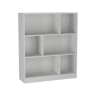 Imagem de Estante Livreiro para Escritório 6 Nichos B25 Emovell, Branco