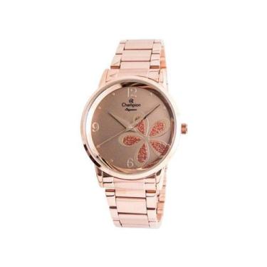 Imagem de Relogio champion feminino rose visor chocolate cn24066r