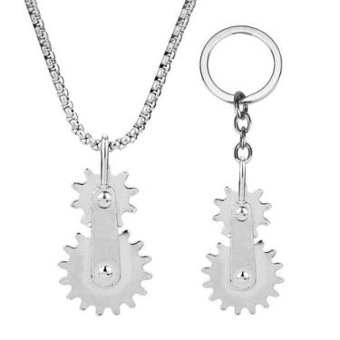 Imagem de Conjunto de acessórios Industrial Gear, chaveiro e colar, moda - Taiyu