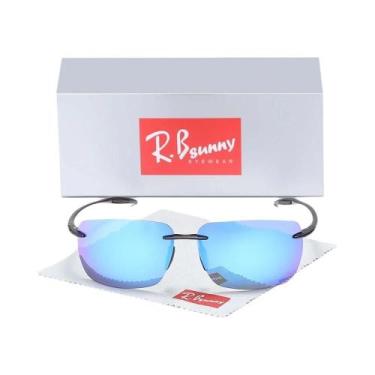 Imagem de Óculos De Sol Unissex Ultraleves Sem Aro UV400 Com Armação Retangular 