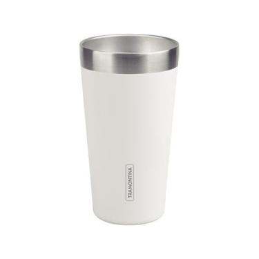 Imagem de Copo Térmico Parede Dupla Tramontina Exata 61646410 Branco 420ml, Bran