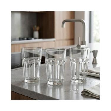 Imagem de Conjunto 3 Copo Vidro Trevi 350ML - WELLMIX