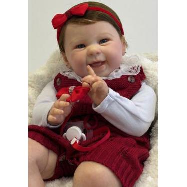 Imagem de Bebê Reborn Boneca Menina Maize Vinil Silicone, Toma Banho e Enxoval C