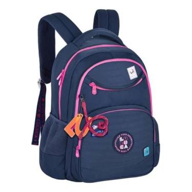 Imagem de Mochila de Costas Luluca, Escolar, Juvenil 17,5" LU24635 Cor:Azul Mari