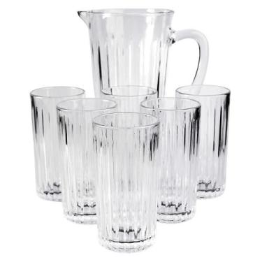 Imagem de Conjunto Jarra 1L + 6 Copos 320ml Essential Mark Blank