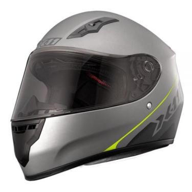 Imagem de Capacete X11 Trust Solides para Moto Integral Fechado, Prata, 56