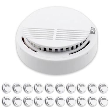 Imagem de Detector de Fumaca Kit 20 Uni Fogo Incendio Sensor Fotoeletrico Alarme