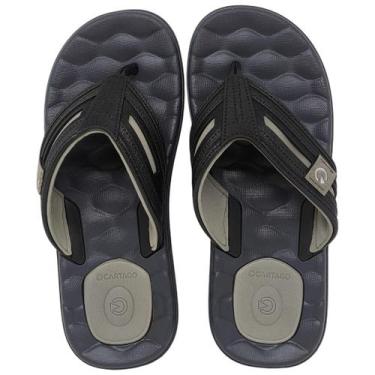 Imagem de Chinelo De Dedo Masculino Conforto Resistente Cartago Egeu, Basalto, C