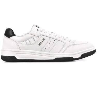 Imagem de Sapatênis Ferracini Vox 8057 Masculino Em Couro, 39, Branco, Preto