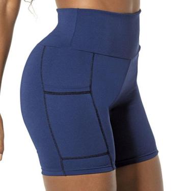 Imagem de Bermuda Pesponto Demillus Feminina para Esporte 094253 Cor:PretoTamanh