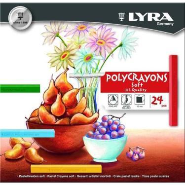 Imagem de Giz Pastel Seco Lyra Polycrayons Soft 24 Cores