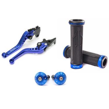 Imagem de Kit Manopla Spider Peso Tampa Manete Yamaha Fazer 250 Xtz - NoBrand, A