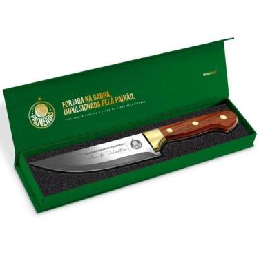 Imagem de Faca Churrasco Steel Gold Times Futebol sortidas Brasfoot Cor:Palmeira