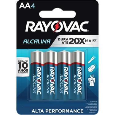 Imagem de Pilha Alcalina Rayovac Pequena AA 1,5V Cartela com 4 Peças