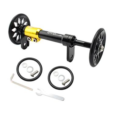 Imagem de YIJU Conjunto de hastes de extensão de roda fácil de dobrável Modificação de estacionamento e transporte de roda fácil de Acessórios de, Preto