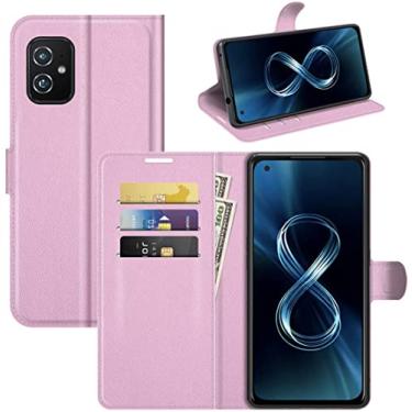 Imagem de Capa Capinha Carteira Asus Zenfone 8 com Tela de 5.9" polegadas Case em Couro - Proteção Premium (Rosa)