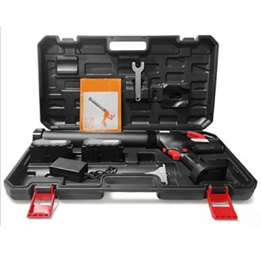 Imagem de Pistola de calafetação elétrica 20V com 2 baterias e carregador, pistola de calafetagem sem fio profissional, pistola de calafetagem de salsicha, proporção de impulso ajustável, pistola de silicone sem gotejamento para calafetagem, enchimento, vedação