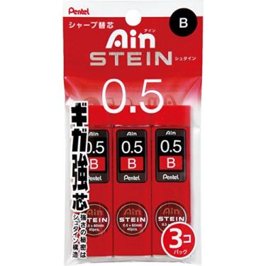 Imagem de Pentel Ain Stein Grafite para lapiseira, 0,5 mm B, 40 grafites x pacote com 3 (XC275B-3P)