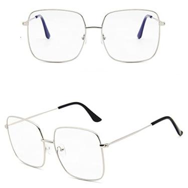 Imagem de Fashion Square Sunglasses Woman Ladies Sunglasses Male Female Vintage Big Frame Alloy Colorful Ocean Mirror,11,China