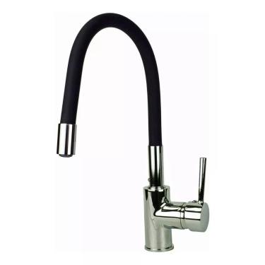 Imagem de Torneira Misturador Monocomando Flexível Preta Mesa Bancada