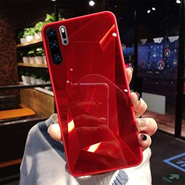 Imagem de Capa de espelho 3D diamante para Samsung Galaxy A03S A53 A73 A12 A32 A52 A72 A71 S22 S21 Ultra Plsu S20 FE Note 10 Lite Glitter Cover, vermelho, para A52