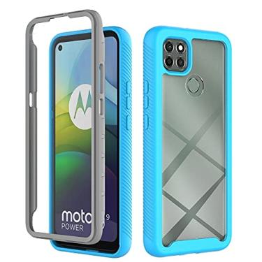 Imagem de For Motorola Moto G9 Power(2021) Starry Sky Solid Color Series Shockproof PC + TPU Case with PET Film(Black)
