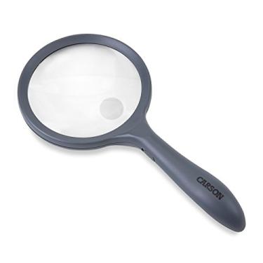 Imagem de Carson Lighted HandHeld Magnifier, Lupa De Aumento Masculino, Cinza (Grey), Large