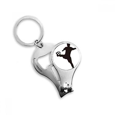 Imagem de Chaveiro Sihouette Football Soccer Sports Nail Clipper Ring