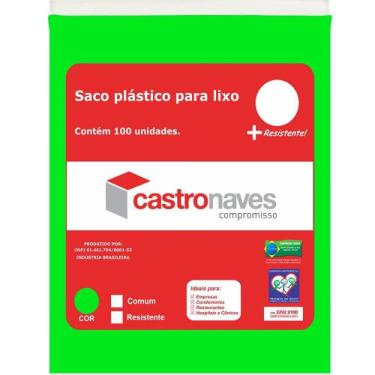 Imagem de Saco Para Lixo 105 Litros Verde 80X90cm C/100 - C.Naves-Sl