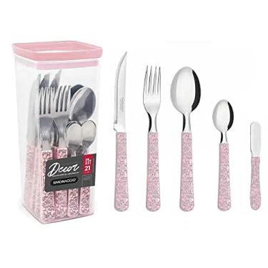 Imagem de Faqueiro em Inox 20 Peças Pote Sintonia Decor Quartz Simonaggio