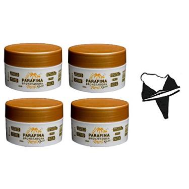 Imagem de Kit 04 Parafinas Bronzeadora Gold 120g Lorkin + Biquíni para Marquinha tipo Fita em Tecido (Tamanho único)