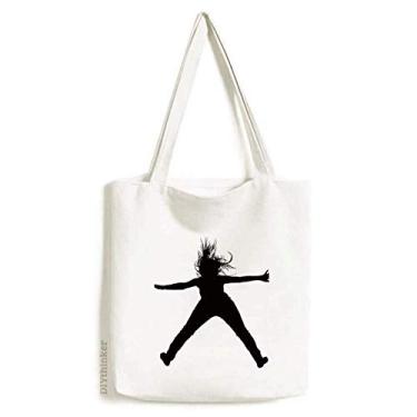 Imagem de Jumping Sports Hair Physical Education Tote Canvas Bag Shopping Satchel Casual Bolsa