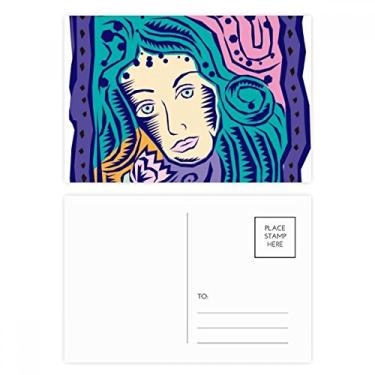 Imagem de Constellation Virgem México Cultura Gravar Cartão Postal Cartão Cartão Cartão Cartão de Felicitação