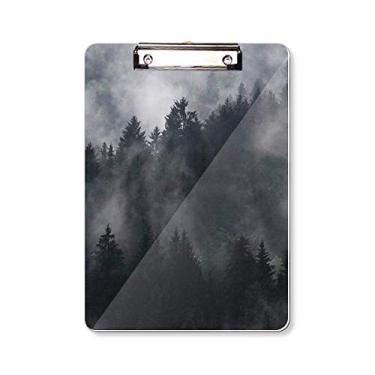 Imagem de Placa de suporte para prancheta Dark Forest Mountain Fog Mist Mist A4