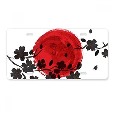 Imagem de DIYthinker Japan Branch Sakura placa de carro pintura pincel decoração de carro acessório de aço inoxidável