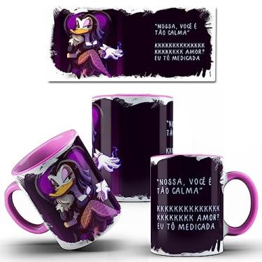 Imagem de Caneca Nossa Você é Tão Calma KKKKKKKKK com Porta Canecas cor:Rosa