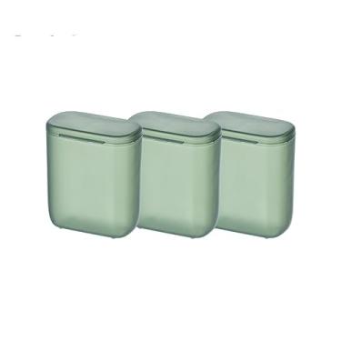 Imagem de Caixa organizadora de fone de ouvido à prova de poeira, caixa de armazenamento de cabo de dados de mesa, 3 peças com tampa, caixa de contêiner de fio transparente para escritório doméstico (verde)