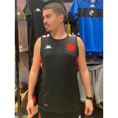 Imagem de Regata Kappa Vasco Treino Goleiro Masculina 2023 - Preta