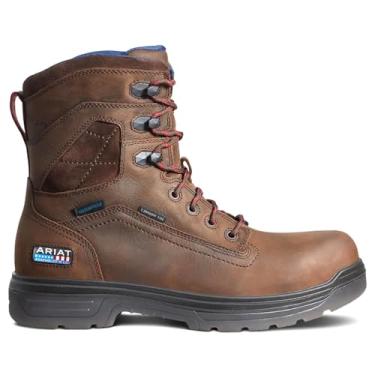 Imagem de Ariat Bota de trabalho masculina Turbo 20,3 cm montada nos EUA à prova d'água com bico de carbono, Marrom rico., 41