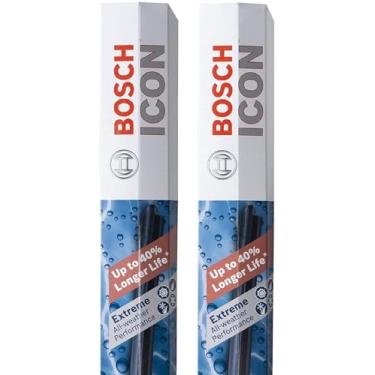 Imagem de As lâminas de limpador Bosch ICON 24A22A (conjunto de 2) servem para Acura: 14-09 TSX, BMW: 06-00 XS, Buick: 07-02 Rendezvous, Ford: 19-09 Flex, Honda 08-06 Ridgeline + mais, até 40% de vida útil maior, embalagem livre de frustração