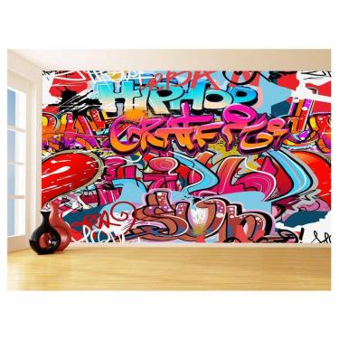 Imagem de Papel De Parede 3D Arte Graffiti Mural Grafite 3,5M Tra105