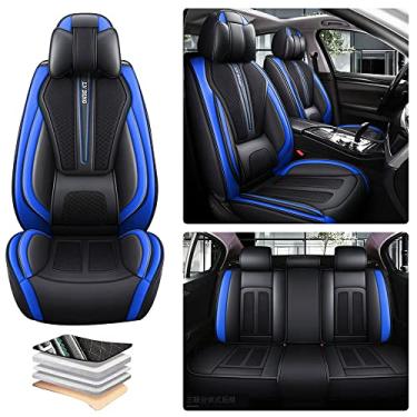 Imagem de Vonxuli Capas de assento de carro compatíveis com Mercedes-Benz Luxury Car Seat Protector Airbag Compatível com almofada de carro