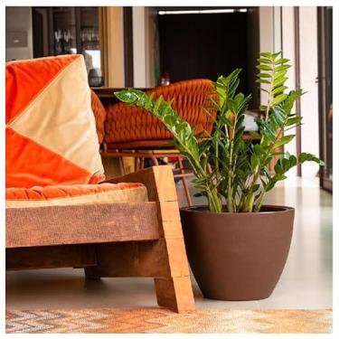 Imagem de VASO POLIETILENO CONE BAIXO N°28 P/PLANTAS E JARDINS DECORATIVO (ARGILA)