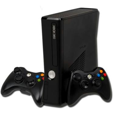 Imagem de Microsoft Xbox 360 Slim 250gb 2 Controles + 3 Jogos Standard Cor Matte Black