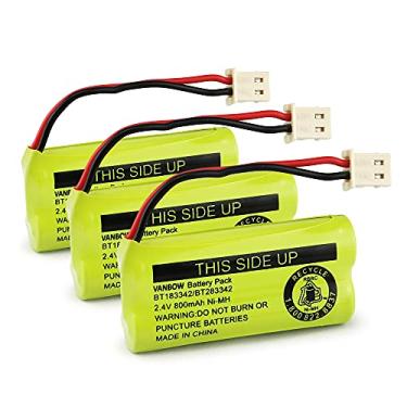 Imagem de VANBOW BT162342 BT262342 BT183342 BT283342 2,4V 800mah Baterias de telefone sem fio compatíveis com VTech CS6114 CS6419 CS6719 AT&T EL5210 EL52300 EL52400 CL81101010 CL801 Telefone com 11 aparelhos