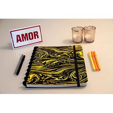 Imagem de Confetti - Caderno Smart Universitário Marmorizado - Capa Amarelo