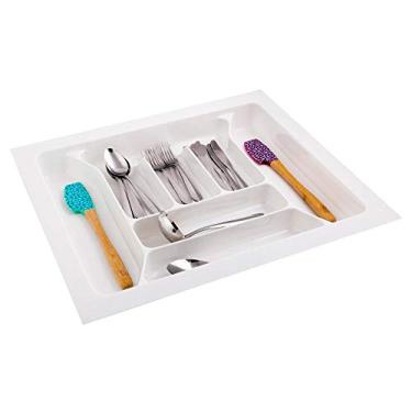 Imagem de Divisoria De Talheres Para Gavetas De Cozinha - 10155 - Branca - 42,5 x 50,5cm a 49,5 x 56,5 cm
