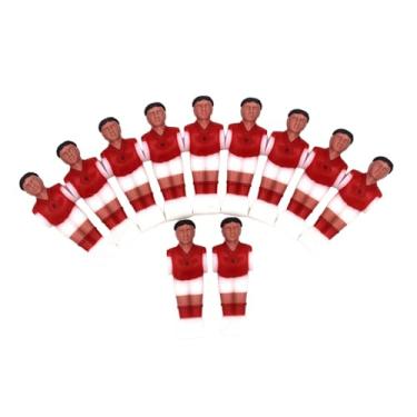 Imagem de YIJU 11 peças de mesa de pebolim masculino, peças de reposição para jogadores de futebol para brinquedos de futebol, festa interna, Vermelho