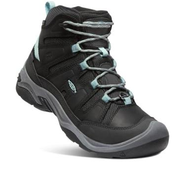 Imagem de KEEN Botas de caminhada femininas Circadia de altura média, Preto/Azul nuvem, 6.5